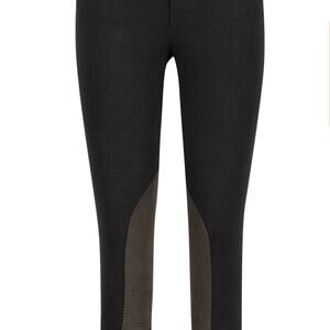 NWT Women's Ribbed Low-Rise Pull-On Knee-Patch Breeches Size 24